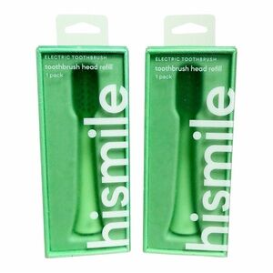 Hismile Electric Toothbrush Head Refill 2 Packs GREEN Soft Bristles  New!